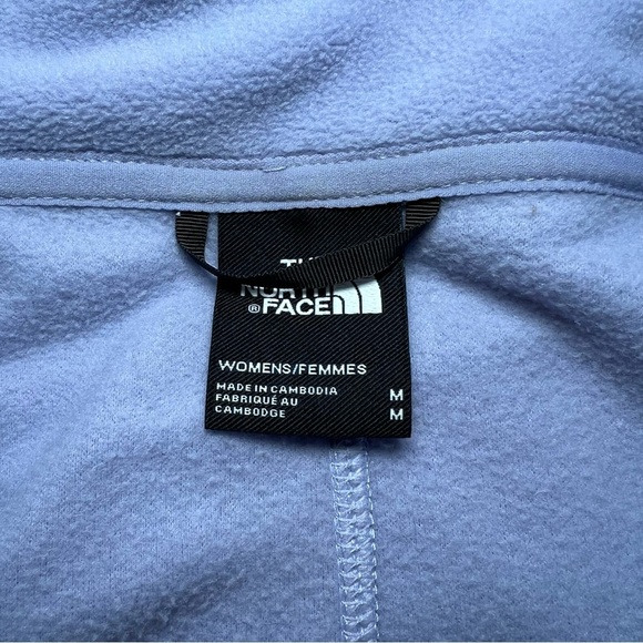 The North Face Cropped Fleece 1/4 Zip Pullover Sweatshirt Light Purple Womens M - Picture 5 of 8